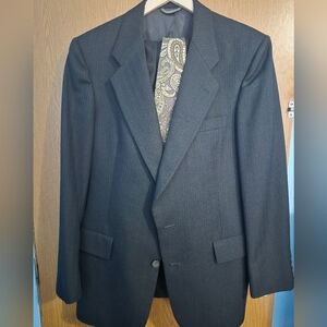 Vintage Christian Dior Monsieur Mens 2 Piece Suit & Silk Tie Pre Owned